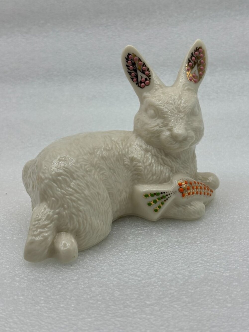 1996 Lenox Jewels Porcelain Rabbit With Carrot-24k Gold Trimmed